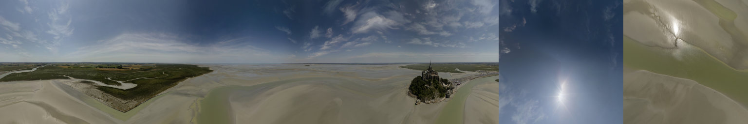 Visite virtuelle du Couesnon à l'Ouest du Mont Saint Michel