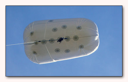 Ballon captif gonflé à l'hélium pour les prises de vues et photographies aériennes